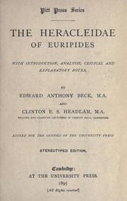 Tapa de Heracleidae of Euripides