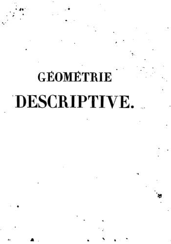 Tapa de Géométrie descriptive