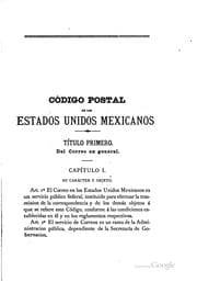 Tapa de Código postal de los Estados Unidos Mexicanos