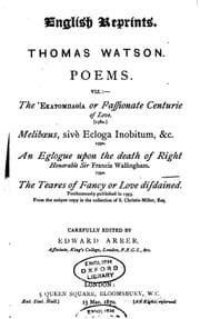 Tapa de Poems: Viz.: -- The [Ekatompathia (romanized Form)] Or Passionate Centurie ...