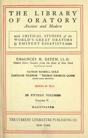 Tapa de The library of oratory, ancient and modern