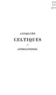 Tapa de Antiquités celtiques et antédiluviennes