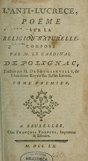 Tapa de L'Anti-Lucrèce
