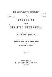 Tapa de The comparative geography of Palestine and the Sinaitic Peninsula
