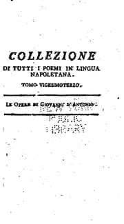 Tapa de Collezione di tutti i poemi in lingua Napoletena