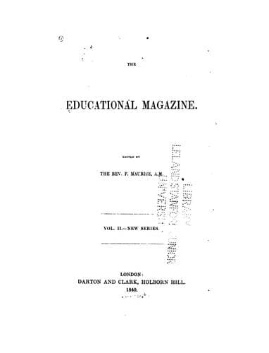 Tapa de The Educational Magazine
