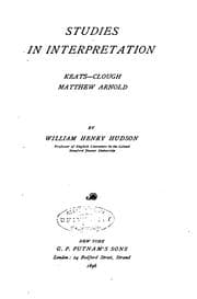 Tapa de Studies in Interpretation: Keats-Clough-Matthew Arnold