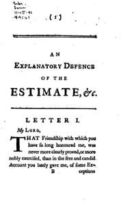 Tapa de An Explanatory Defence of The Estimate of the Marners and Principles of the Times