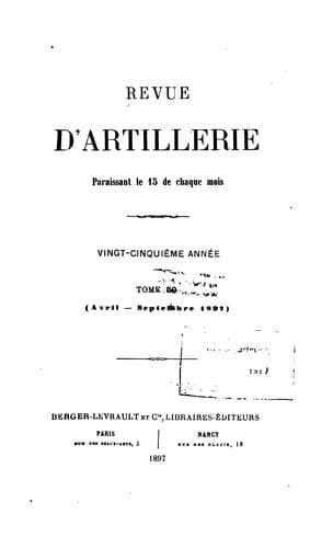Tapa de Revue d'artillerie