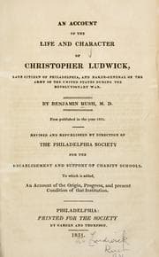 Tapa de An account of the life and character of Christopher Ludwick ..