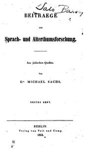 Tapa de Beitraege zur sprach-und Alterthumsforschung: Aus jüdischen Quellen