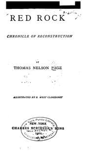Tapa de Red Rock; a Chronicle of Reconstruction