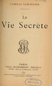 Tapa de La vie secrète