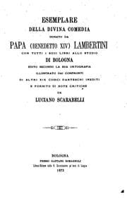 Tapa de Esemplare della Divina comedia donato da papa (Benedetto XIV) Lambertini, son tutti i suoi libri ..