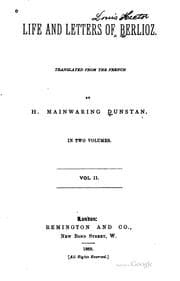 Tapa de Life and letters of Berlioz