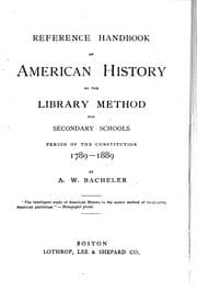 Tapa de Reference Handbook of American History by the Library Method, for Secondary ..