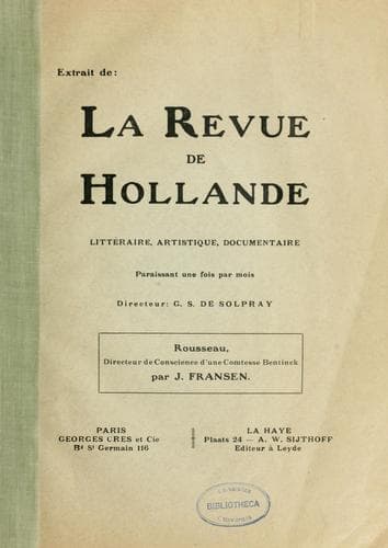 Tapa de Rousseau, directeur de conscience d'une comtesse Bentinck