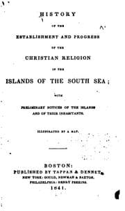 Tapa de History of the Establishment and Progress of the Christian Religion in the Islands of the South ...
