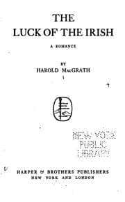 Tapa de The Luck of the Irish: A Romance