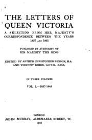 Tapa de The Letters of Queen Victoria: A Selection from Her Majesty's Correspondence Between the Years ...