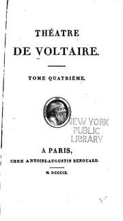 Tapa de Théatre de Voltaire