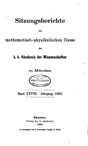 Tapa de Sitzungsberichte
