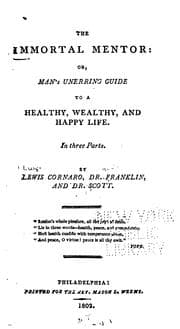 Tapa de The Immortal Mentor, Or, Man's Unerring Guide to a Healthy, Wealthy & Happy Life: Or, Man's ...