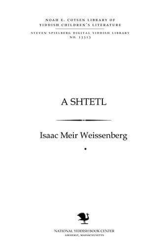 Tapa de A shṭeṭl