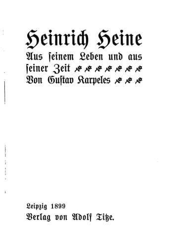 Tapa de Heinrich Heine