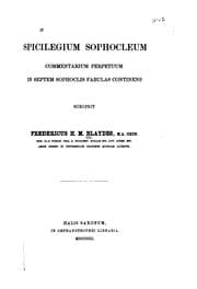 Tapa de Spicilegium Sophocleum commentarium perpetuum in septem Sophoclis fabulas continens