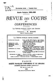 Tapa de Revue des cours et conférences