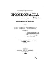 Tapa de La Homeopatia: Periodico Mensuale Propoganda Organo de la Sociedad Hahnemann