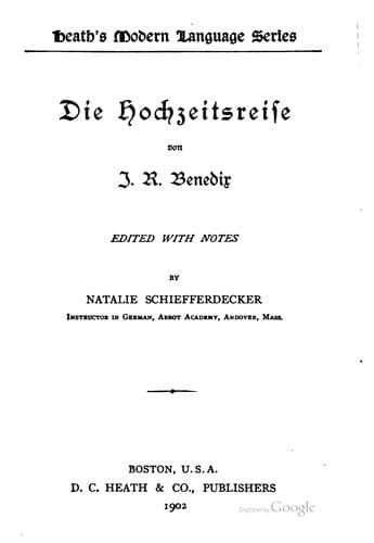 Tapa de Die hochzeitsreise