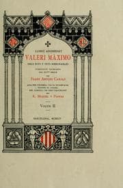 Tapa de Llibre anomenat Valeri Màximo dels dits y fets memorables