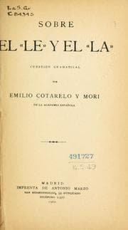Tapa de Sobre el "le" y el "la", cuestion gramatical
