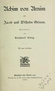 Tapa de Achim von Arnim