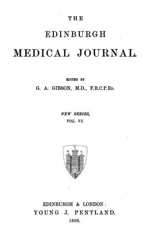 Tapa de Edinburgh Medical Journal