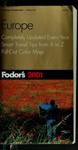 Tapa de Fodor's 2001 Europe