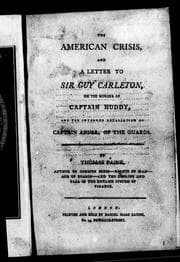 Tapa de The American crisis, and a letter to Sir Guy Carleton, on the murder of Captain Huddy, and the intended retaliation on Captain Asgill, of the guards