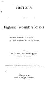 Tapa de History in High and Preparatory Schools