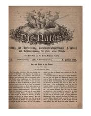Tapa de Die Natur, Zeitung zur Verbreitung naturwissenschaftlicher Kenntniss und Naturanschauung für ...