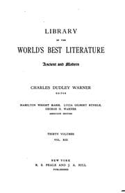 Tapa de Library of the World's Best Literature: Ancient and Modern.