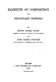 Tapa de Elements of composition for secondary schools