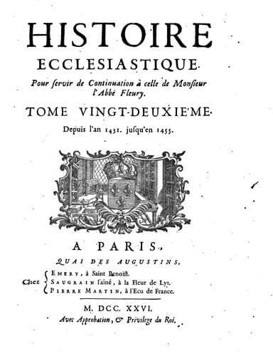 Tapa de Histoire ecclésiastique
