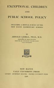 Tapa de Exceptional children and public school policy