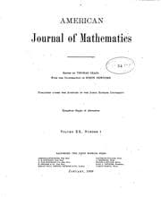 Tapa de American Journal of Mathematics