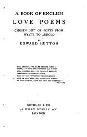 Tapa de A Book of English Love Poems: Chosen Out of Poets from Wyatt to Arnold