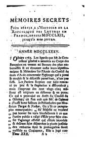 Tapa de Mémoires secrets pour servir à l'histoire de la république des lettres en France, depuis ..