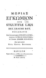 Tapa de Stultitiae Laus