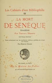 Tapa de La mort de Sénèque